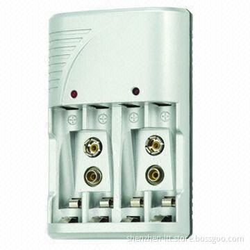 AA/AAA/9V Battery Charger, Output of 2.4V DC, 300mA